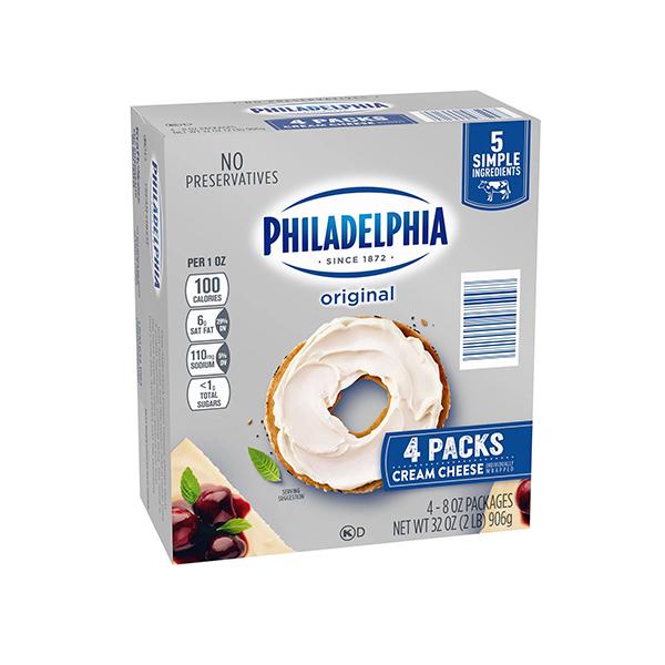 PHILADELPHIA 4 PACK CREAM CHEESE 906G