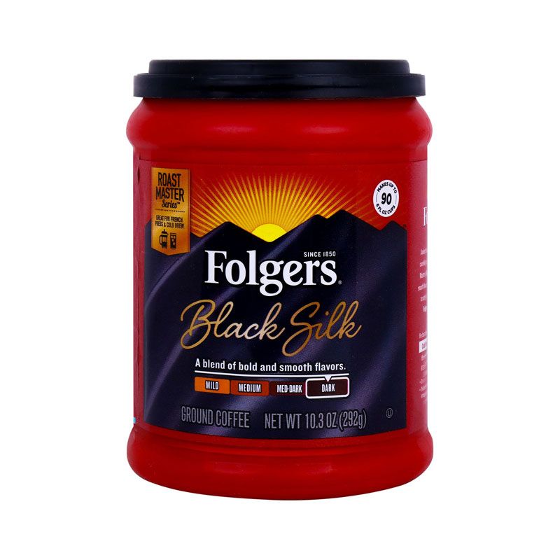 FOLGERS COFFEE BLACK SILK 292GR