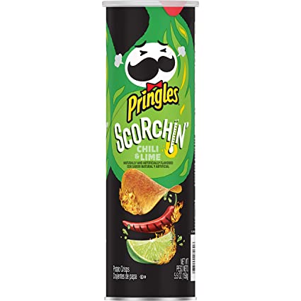 PRINGLES SCORCHIN CHILI & LIME 158G