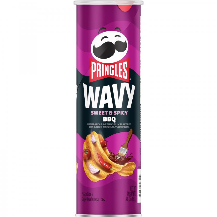 PRINGLES WAVY BBQ SPICY & SWEET 137GR