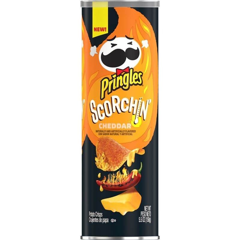 PRINGLES SCORCHIN CHEDDAR 158G