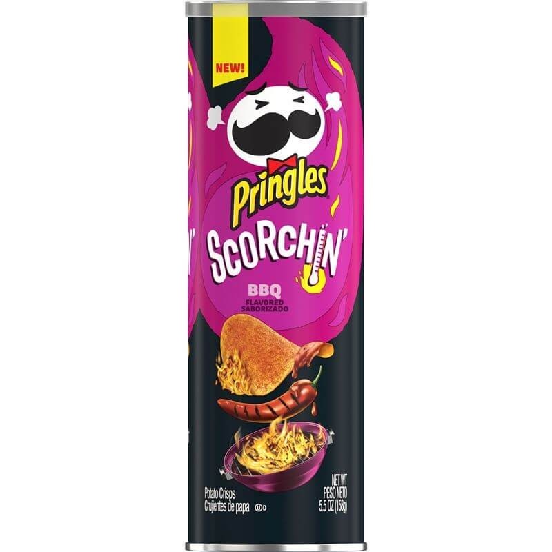 PRINGLES SCORCHIN BBQ 158GR