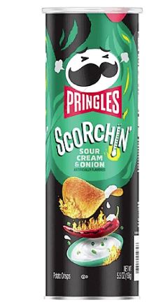 PRINGLES SCORCHIN SOUR CREAM & ONION 158GR