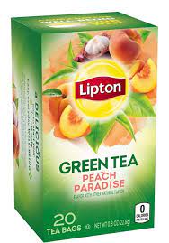 LIPTON GREEN TEA PEACH PARADISE 20 BAGS