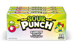 SOUR PUNCH RAINBOW STRAWS 24 UND