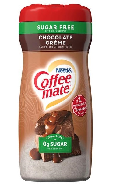 COFFEE MATE CHOCOLATE CREME SUGAR FREE 289.1GR