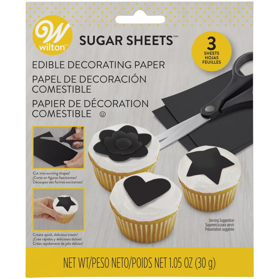 PAPEL DE DECORACION COMESTIBLE NEGRO WILTON