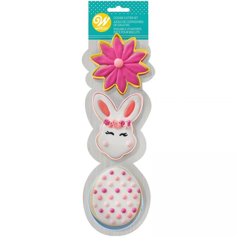 JUEGOS DE CORTADORES DE GALLETAS PASCUA 3PIEZAS