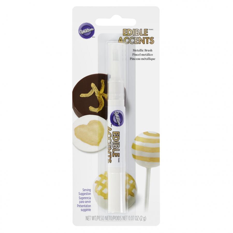 PINCEL METALICO COMESTIBLE COLOR DORADOWILTON