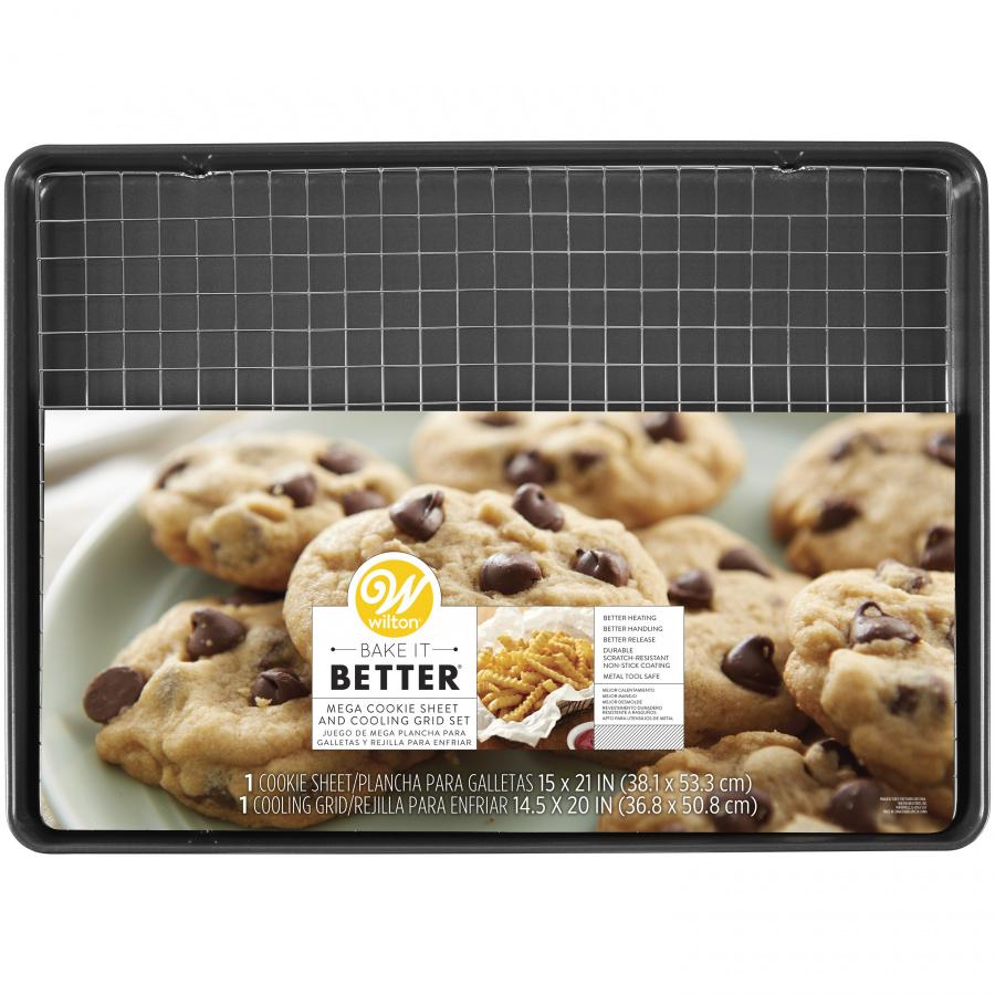 JUEGO DE PLANCHA PARA GALLETAS Y REJILLA PARA ENFRIAR