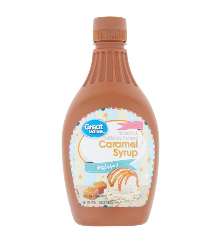 CARAMEL SYRUP GREAT VALUE 680GR
