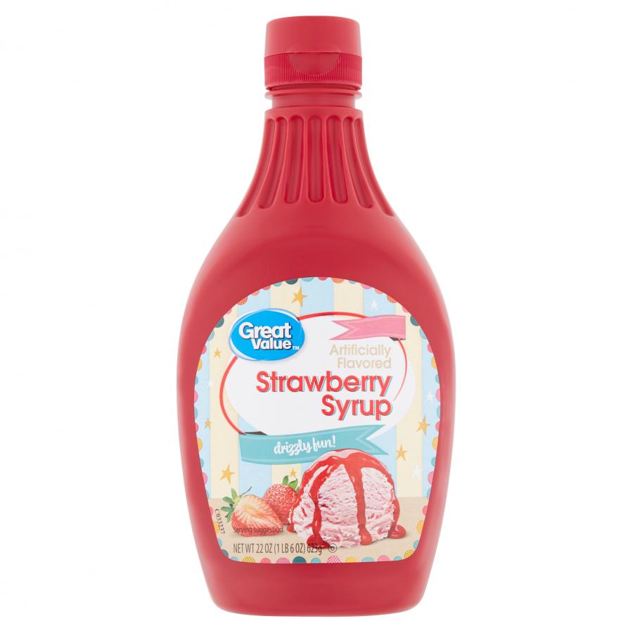 GREAT VALUE STRAWBERRY SYRUP 623GR