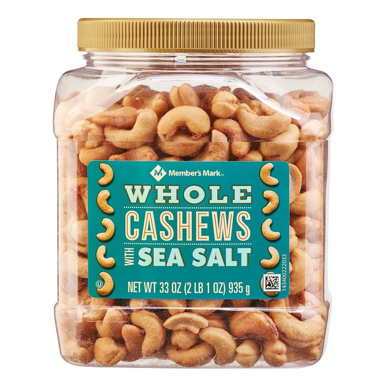 WHOLE CASHEWS WITH SEA SALT 935GR