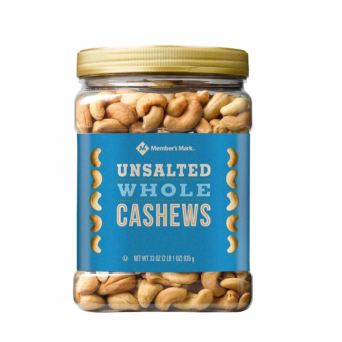 UNSALTED WHOLE CASHEWS 935GR