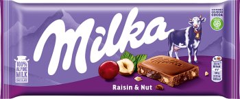 MILKA RAISIN & NUT 100GR