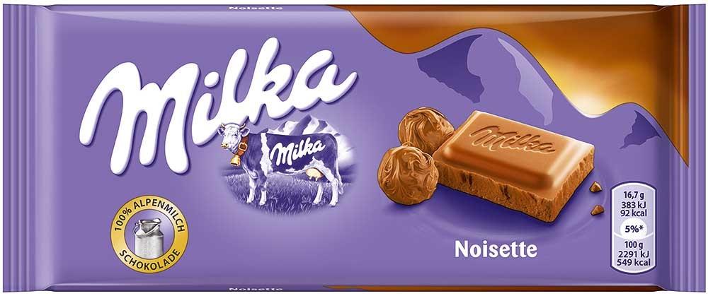 CHOCOLATE MILKA NOISETTE 100GR