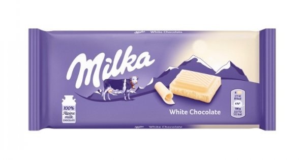 CHOCOLATE MILKA WHITE CHOCOLATE 100GR