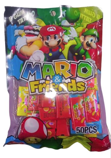 MARIO & FRIENDS GUM TATTOO 50PCS