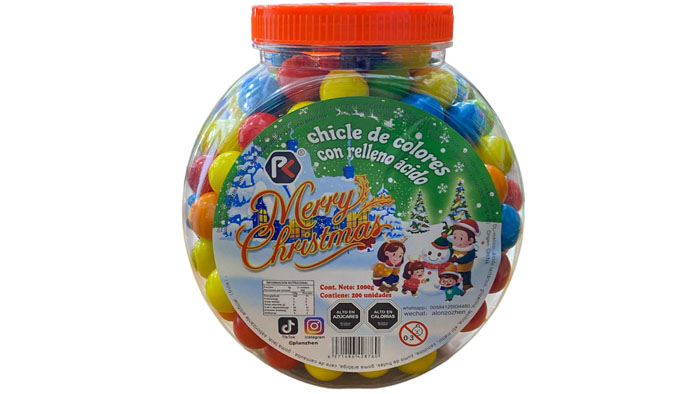 CHICLE DE COLORES CON RELLENO ACIDO 200UND