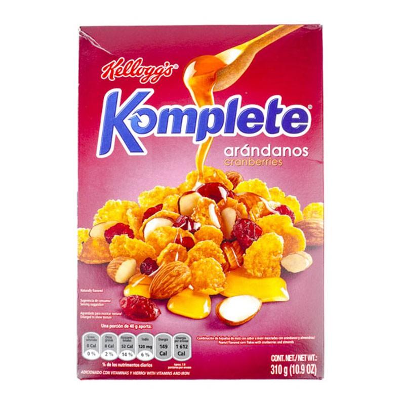 CEREAL KELLOGGS KOMPLETE CRANBERRIES 310GR