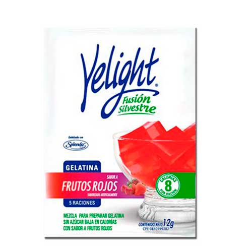GELATINA YELIGHT FRUTOS ROJOS 12GR