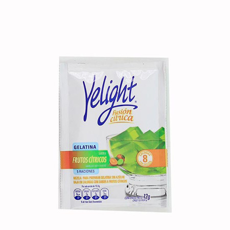 GELATINA YELIGHT FRUTOS CITRICOS 12GR