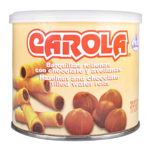 CAROLA BARQUILLA RELLENA DE CHOCOLATE Y AVELLANA 300GR