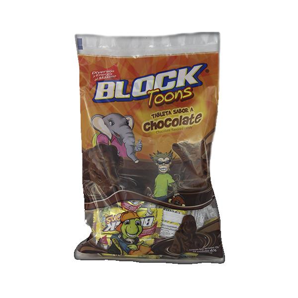 BLOCK TOONS TABLETA SABOR A CHOCOLATE 18UND