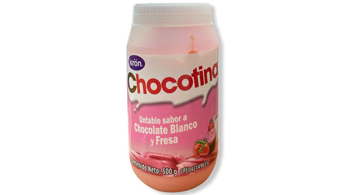 CHOCOTINA SABOR CHOCOLATE BLANCO Y FRESA 500GR