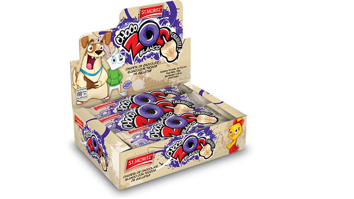 CHOCO ZOO CHUPETA CHOCOLATE BLANCO 24UND