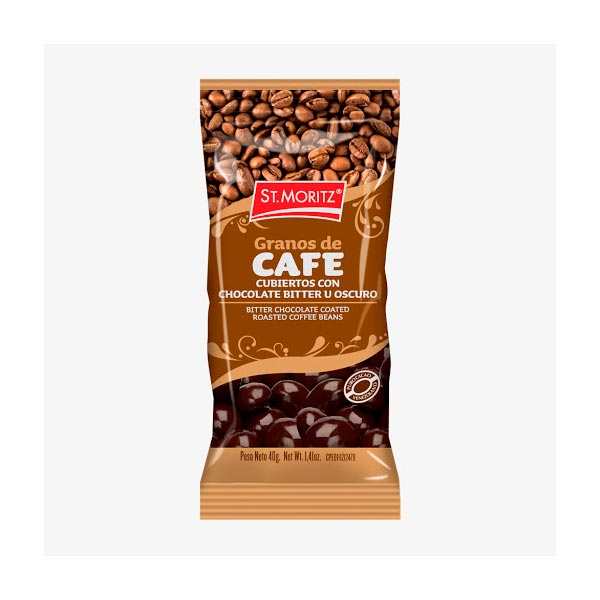 GRANOS DE CAFE CUBIERTOS DE CHOCOLATE 12UND 40GR