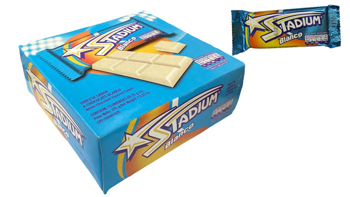 STADIUM CHOCOLATE BLANCO 15UND