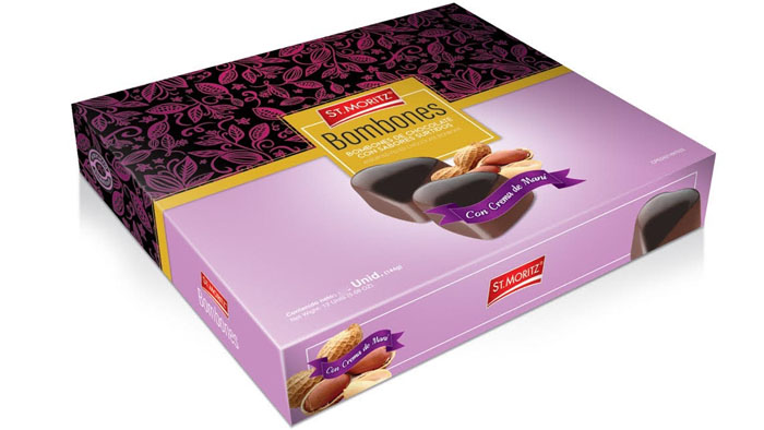 BOMBONES DE CHOCOLATE CON CREMA DE MANI ST MORITZ 9UND