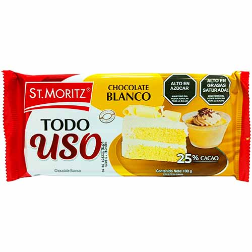 CHOCOLATE BLANCO TODO USO ST. MORITZ 6UND