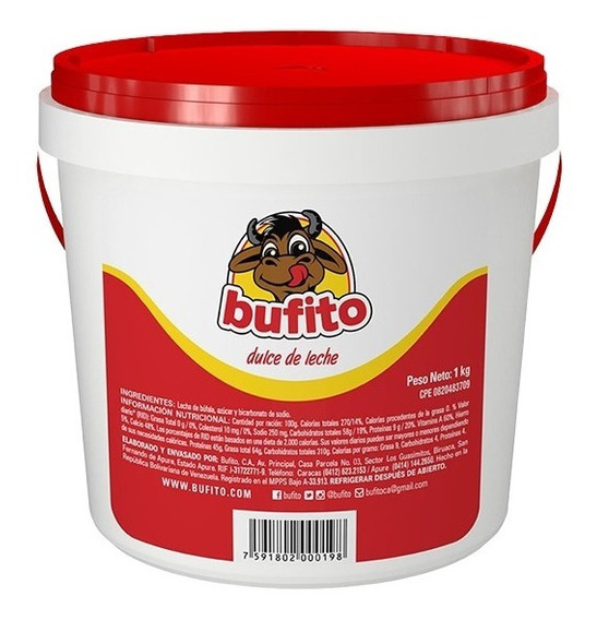 DULCE DE LECHE BUFITO 1KG MINI GALON