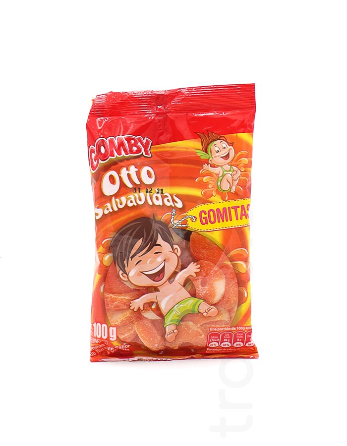 GOMITAS GOMBY OTTO SALVAVIDAS NARANJA Y VAINILLA100GR