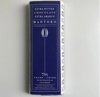 CHOCOLATE EXTRA AMARGO MANTORO 75% CACAO 250GR