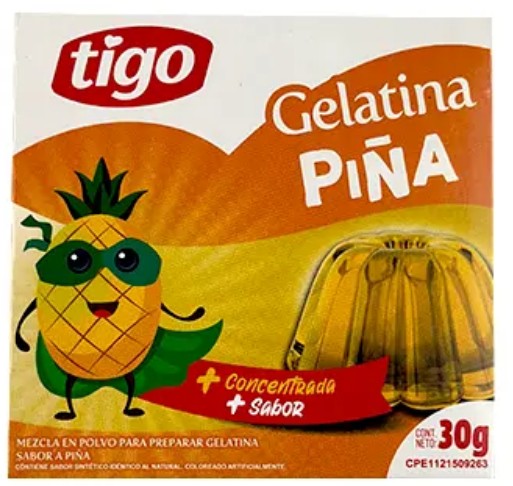GELATINA DE PIÑA TIGO 30GR