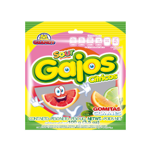 GOMITAS GAJOS CITRICOS GUANDY 100G