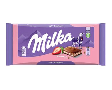 MILKA STRAWBERRY 100GR