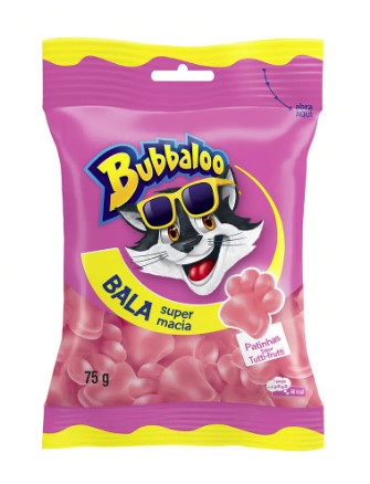 GOMITAS BUBBALOO PATITAS TUTTI FRUTTI 75G