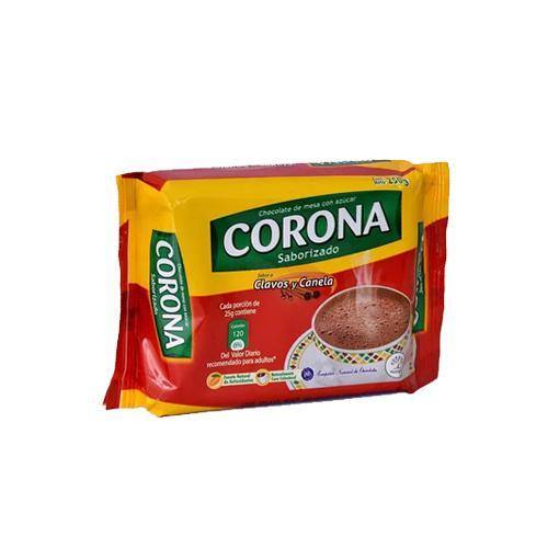 CHOCOLATE CORONA CLAVOS Y CANELAS 250GR