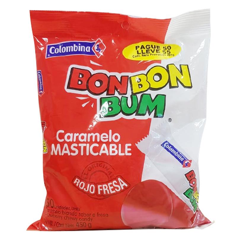 BON BON BUM CARAMELOS MASTICABLE 50UND