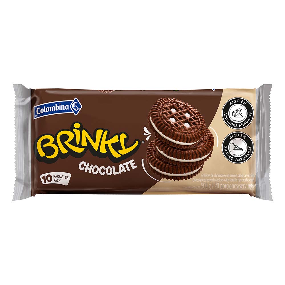 GALLETA BRINKY CHOCOLATE 10 PAQUETES