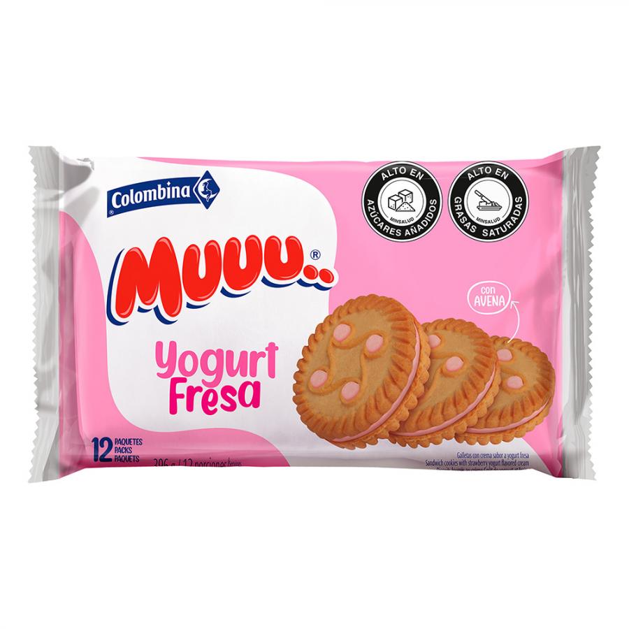 GALLETA MUUU YOGURT FRESA 12UND