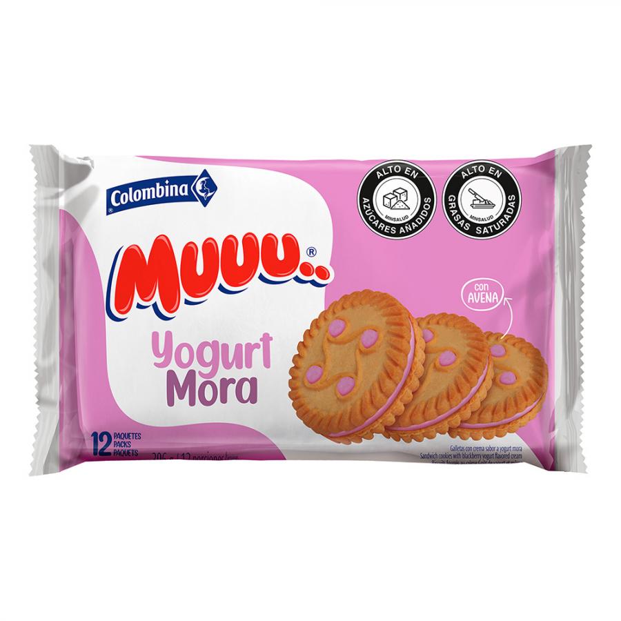 GALLETAS MUUU YOGURT MORA 12UND