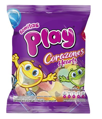 PLAY GOMITAS CORAZONES 55GR