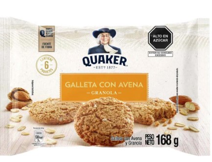 GALLETA QUAKER INTEGRAL GRANOLA Y AJONJOLI 6 PAQUETES