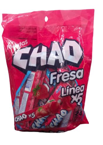 CARAMELOS MENTA CHAO FRESA 24UND