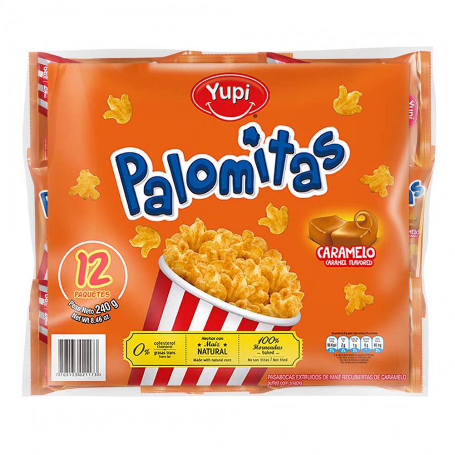 YUPI PALOMITAS CARAMELO 240GR 12PACKS